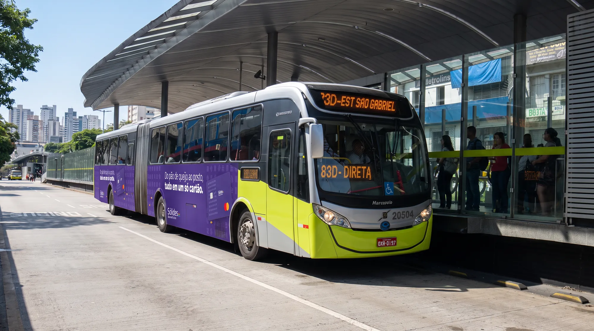 Campanha em ônibus do MOVE