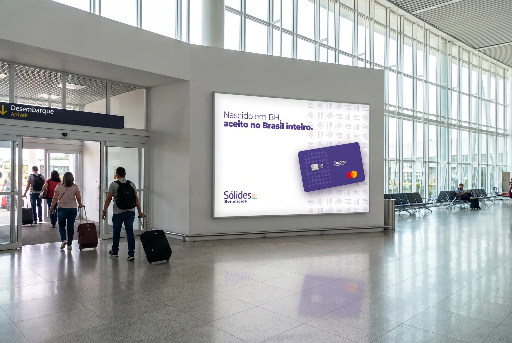 Campanha no aeroporto de Confins