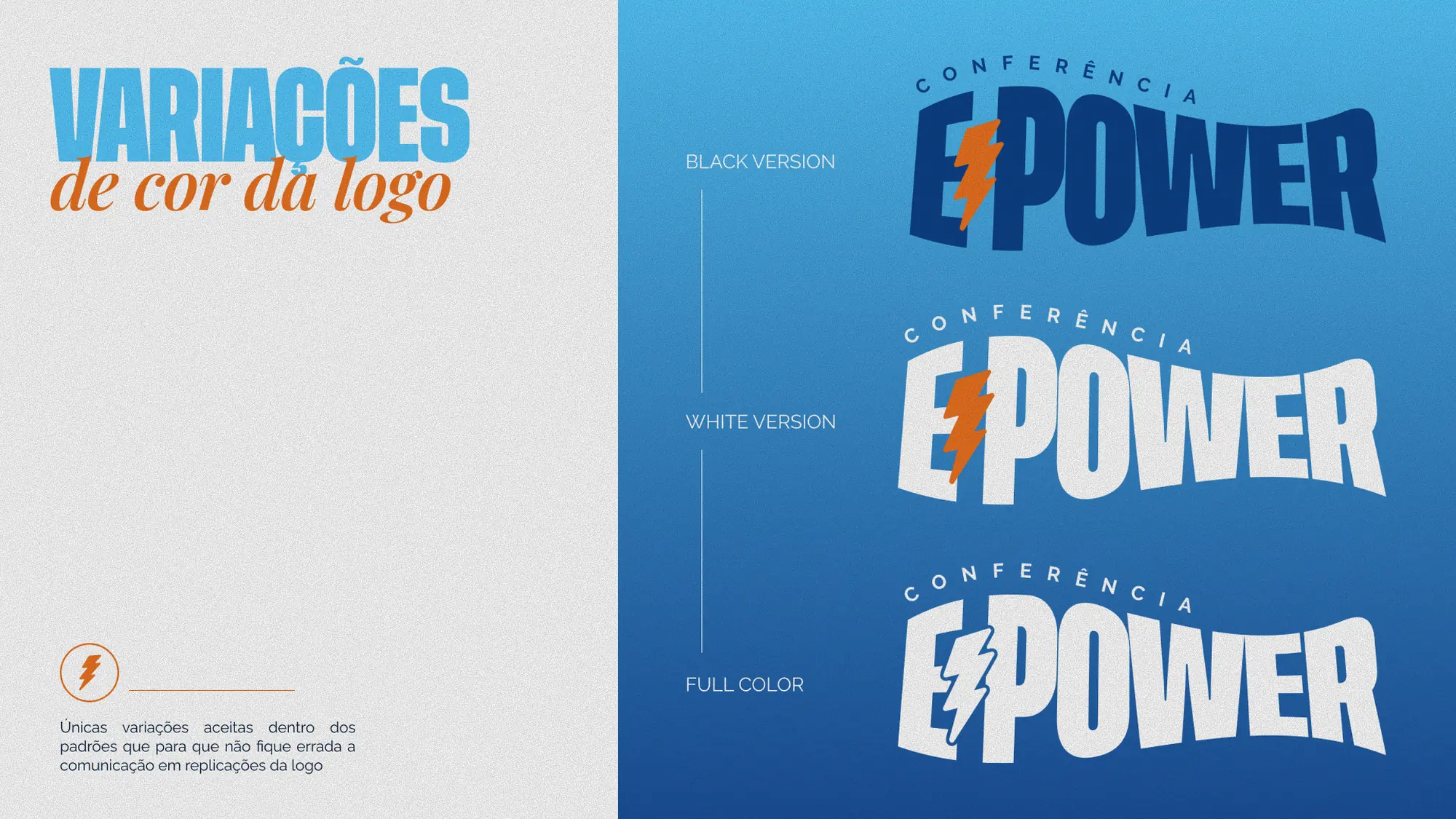 Variações de cor da logo